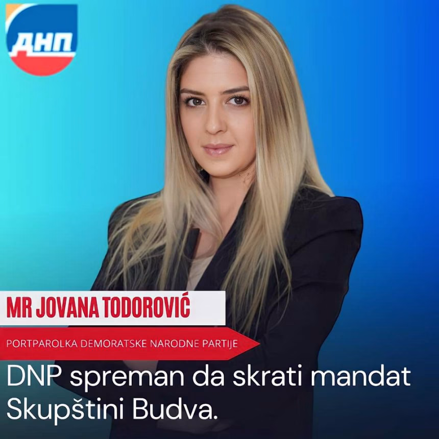 Todorović: DNP spreman da skrati mandat SO Budva