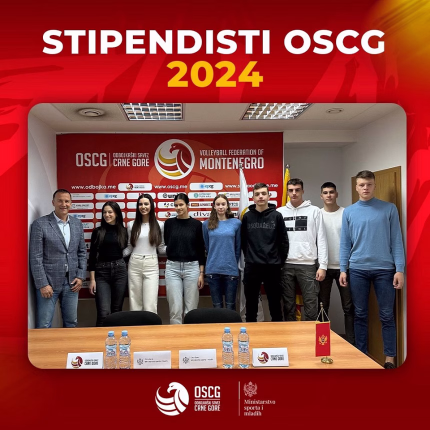 Mitrović i Milosavljević među stipendistima Odbojkaškog saveza Crne Gore
