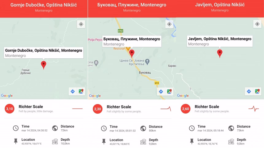 Jak zemljotres pogodio Crnu Goru