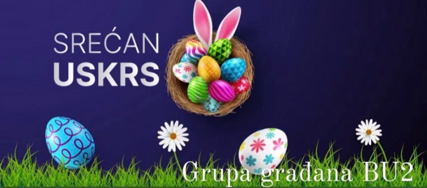 NVO „Grupa građana BU2„  čestita katolički Uskrs