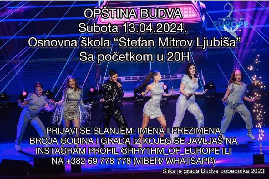 Budva zove talente: Audicija za Ritam Evrope 13. aprila