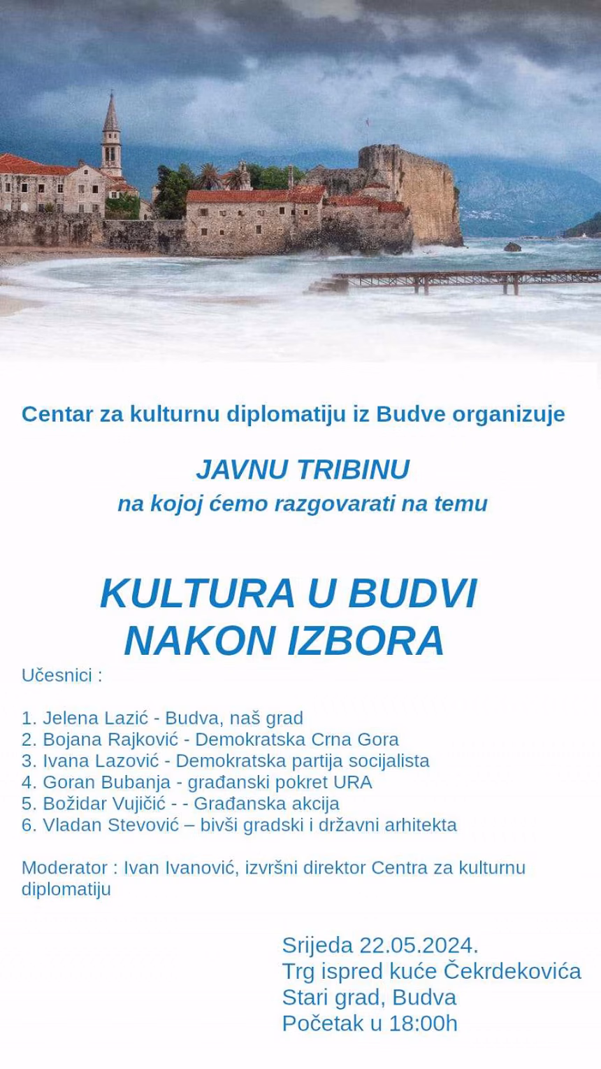 Javna tribina „Kultura nakon izbora - kako dalje?” sjutra ispred Kuće Čekrdekovića