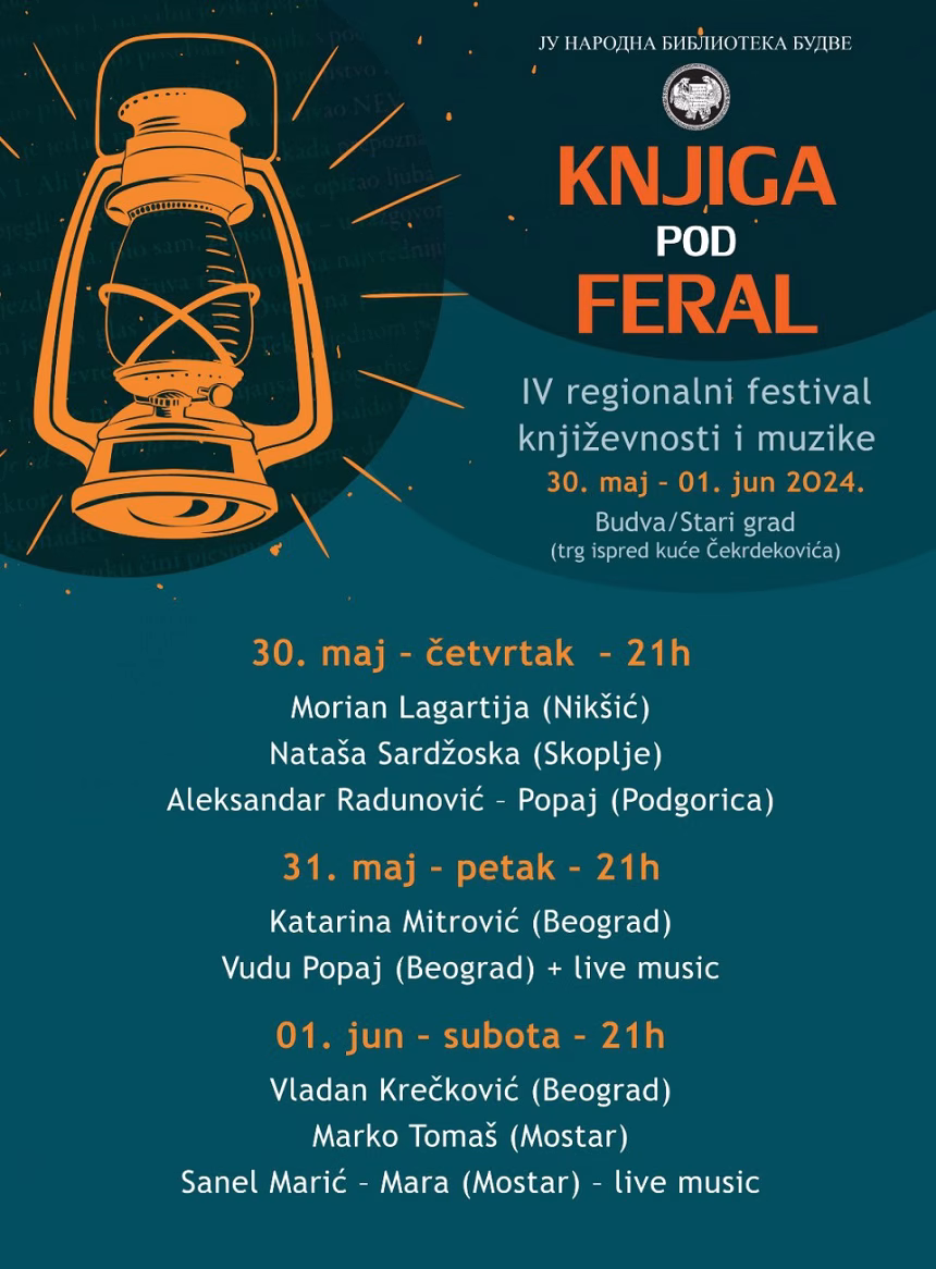 Drugo veče festivala regionalnih pisaca “Knjiga pod feral“ u znaku beogradskih umjetnika