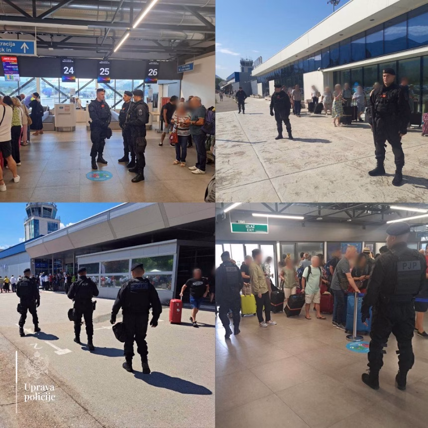 Pojačane bezbjednosne mjere na Aerodromu Tivat tokom ljetnje turističke sezone
