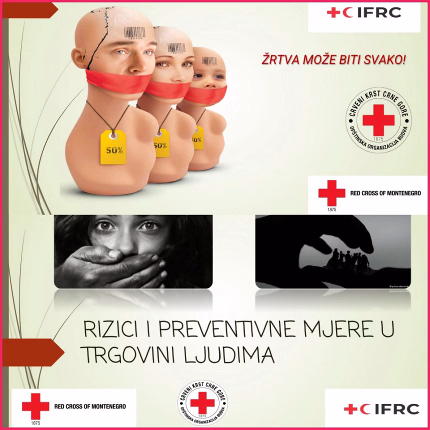 Predavanje povodom Svjetskog dana borbe protiv trgovine ljudima u Crvenom krstu Budve