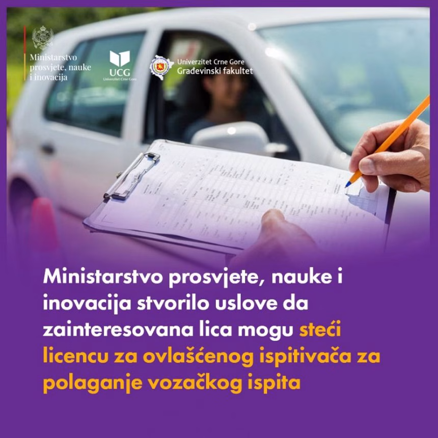 Ispitivači za polaganje vozačkog ispita mogu dobiti licencu za posao