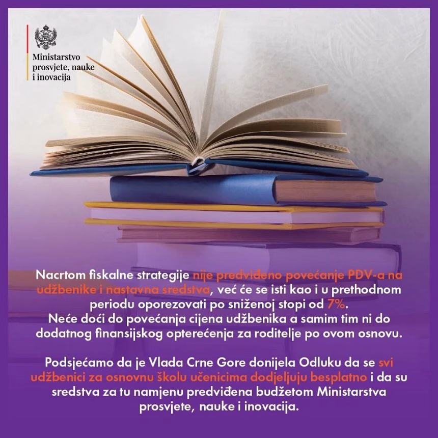 Neće doći do povećanja cijena udžbenika