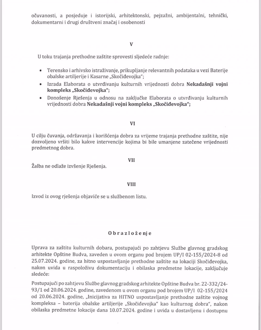 Skočiđevojka uvrštena u zaštićena kulturna dobra