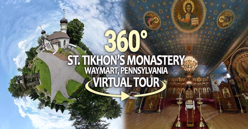 Virtuelna tura od 360° manastira Svetog Tihona, najstarijeg pravoslavnog manastira u Americi