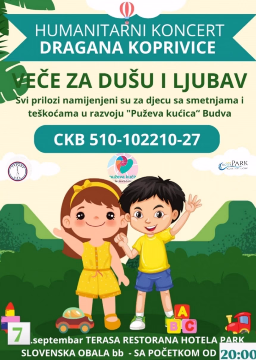 Humanitarni koncert “Veče za dušu i ljubav” u Budvi: Koncert za podršku djeci sa smetnjama u razvoju