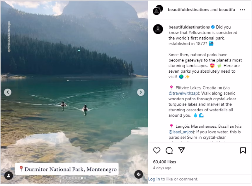 Crna Gora među svjetskim čudima: Durmitor na listi najljepših parkova