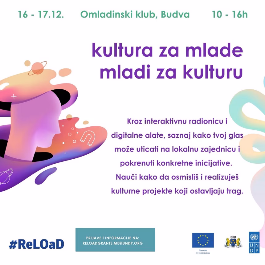 Danas počinje dvodnevna obuka u Budvi „Kultura za mlade, mladi za kulturu“