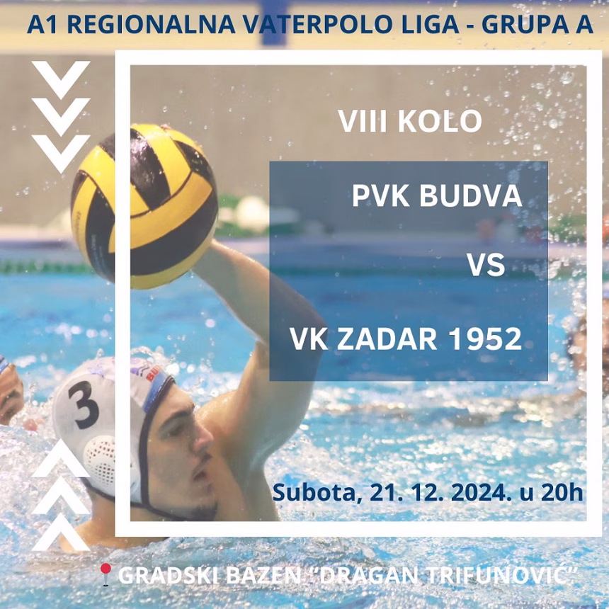 Budva dočekuje Zadar u regionalnom vaterpolo derbiju