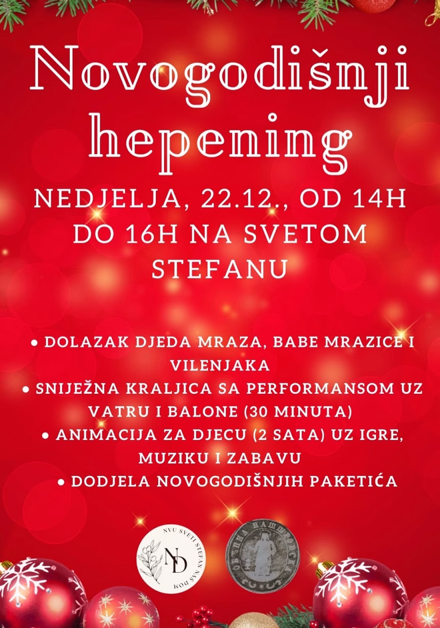 Novogodišnja čarolija na Svetom Stefanu