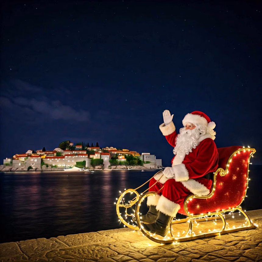 Novogodišnja čarolija na Svetom Stefanu