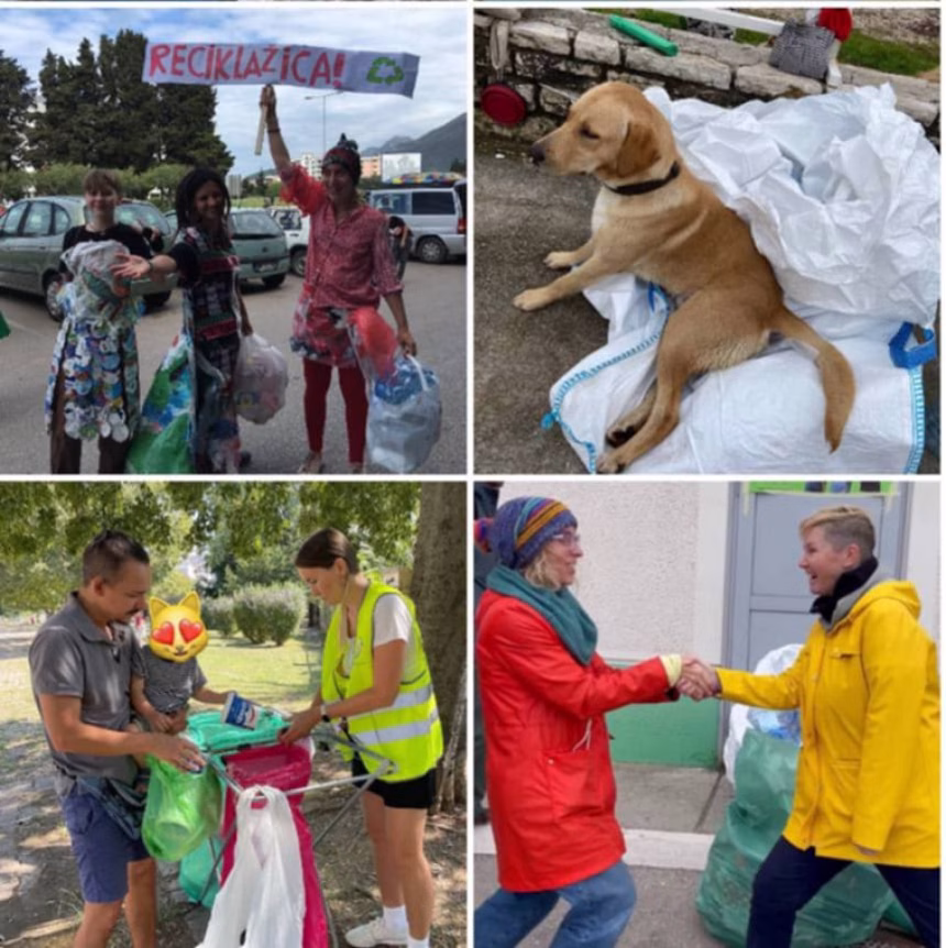 (FOTO/VIDEO) Ekološka revolucija u Budvi koju su inicirali stranci: Prošlog vikenda sakupljeno 1300 kg reciklažnog otpada