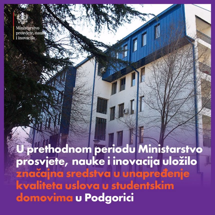 Renovirani studentski domovi u Podgorici