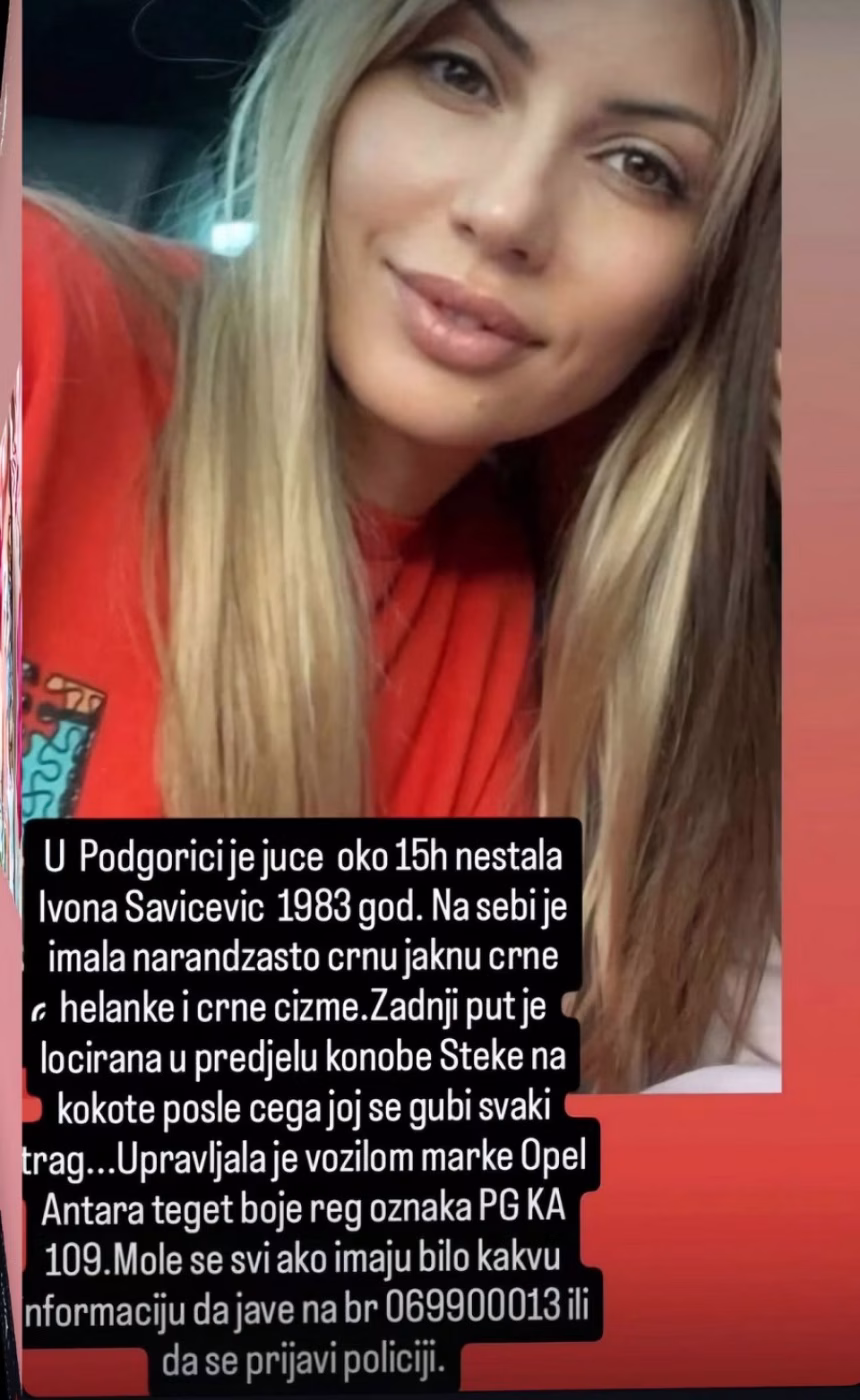 Nestala Ivona Savićević, porodica moli za pomoć