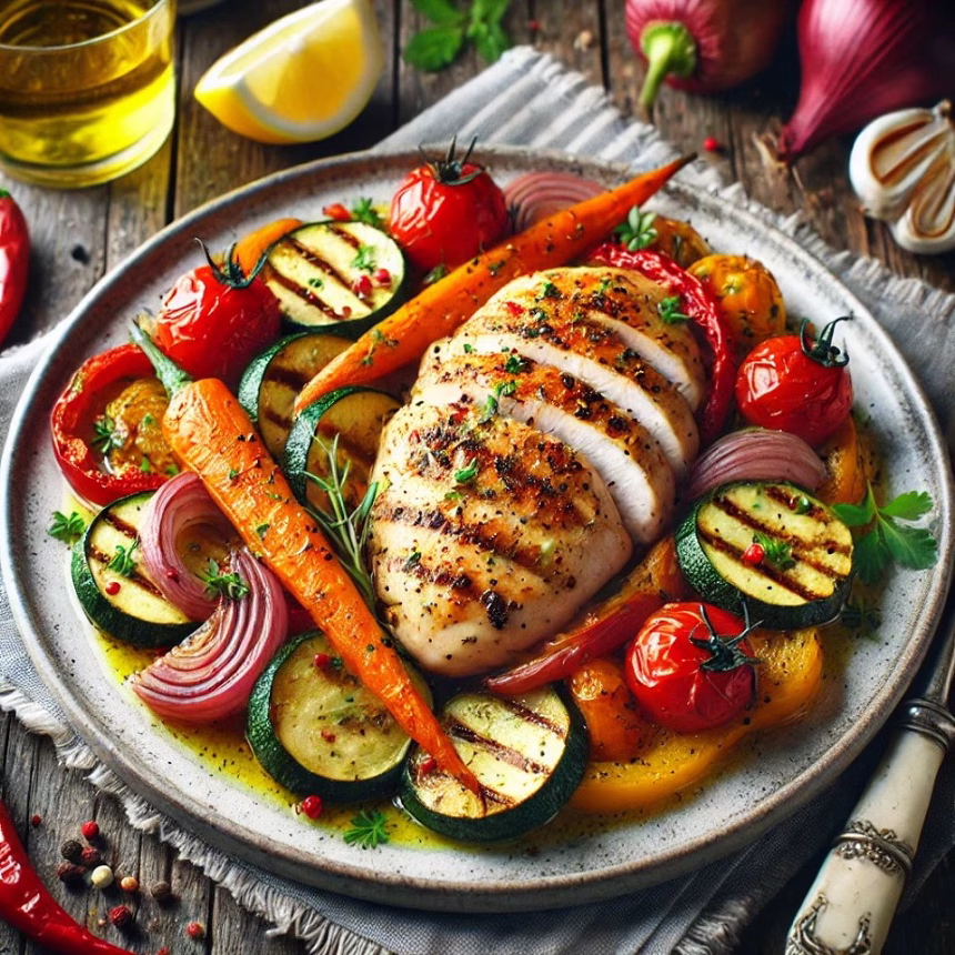 Piletina sa povrćem iz pećnice