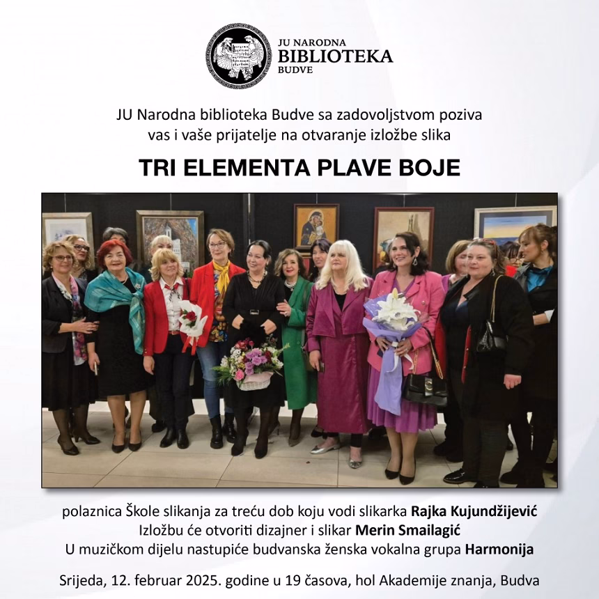 Večeras izložba radova polaznica Škole slikanja za treću dob