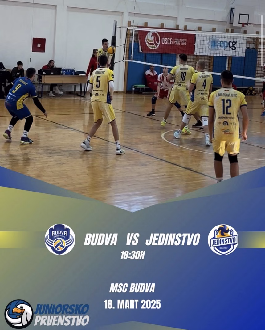 Odbojkaši Budve danas protiv Jedinstva