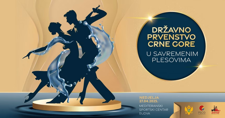 Državno prvenstvo u savremenim plesovima krajem aprila u Budvi