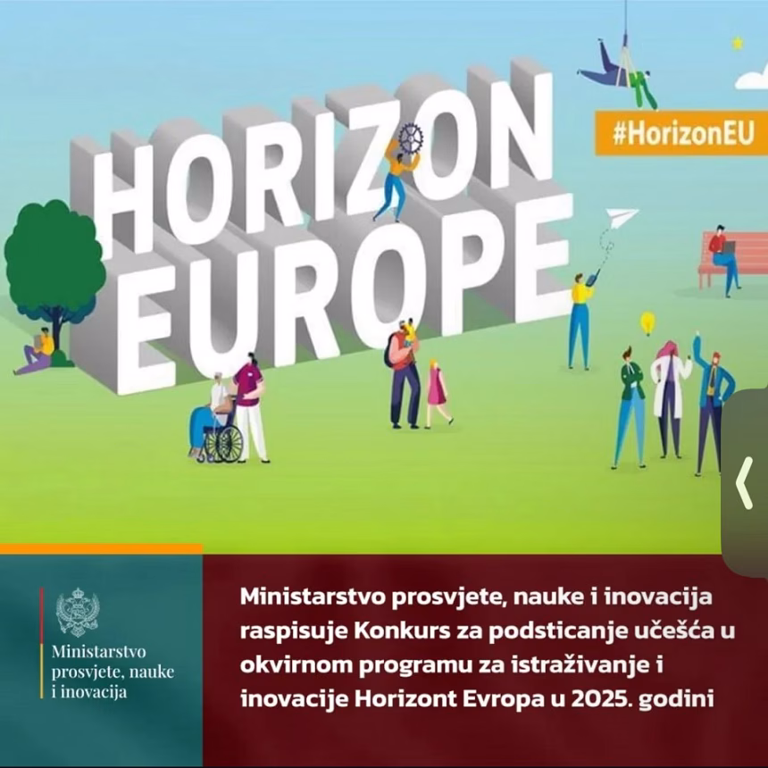 Konkurs za podsticanje učešća u programu za istraživanje i inovacije Horizont Evropa