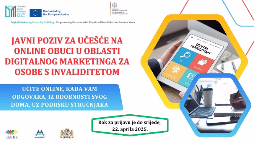 Online obuka u oblasti digitalnog marketinga za osobe sa invaliditetom