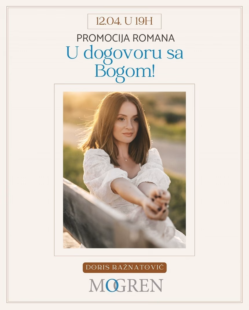 Predstavljanje romana „U dogovoru sa Bogom“ večeras u Mogrenu
