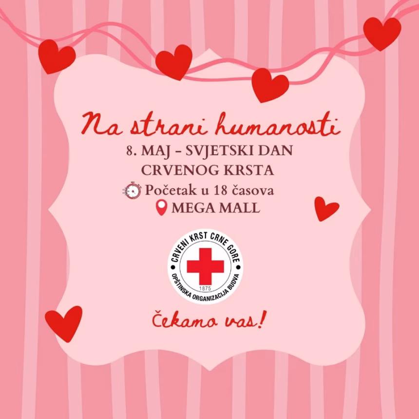 Crveni krst Budva danas obilježava Svjetski dan humanosti bogatim programom