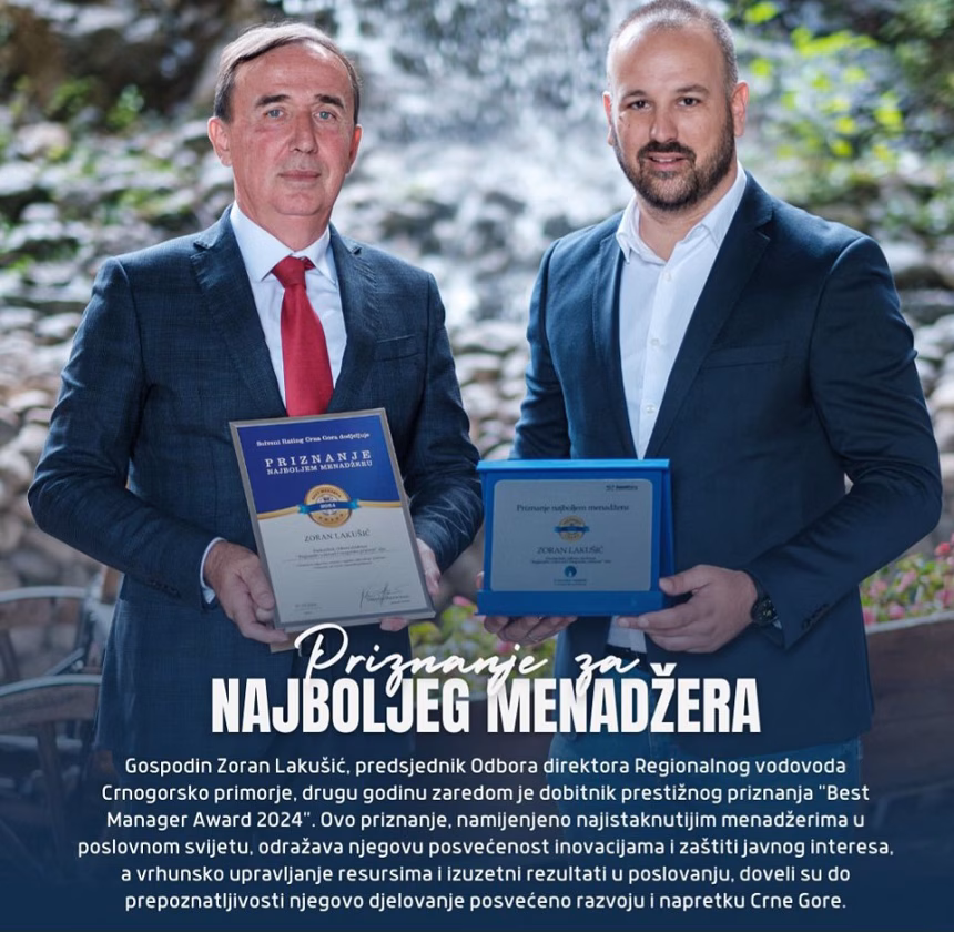 Lakušić: Regionalni vodovod ostaje snažan oslonac Crnogorskog primorja