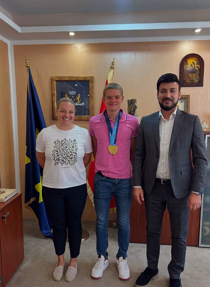 Prijem kod predsjednika Budve za zlatnog Miloša Milenkovića i selektorku Danijelu Franetu