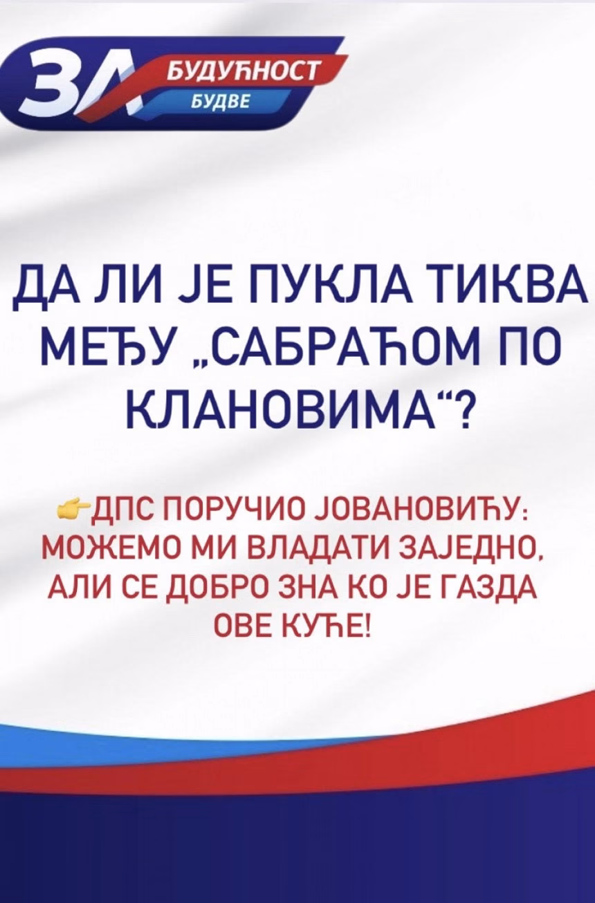 Za budućnost Budve: Da li je pukla tikva među „sabraćom po klanovima“