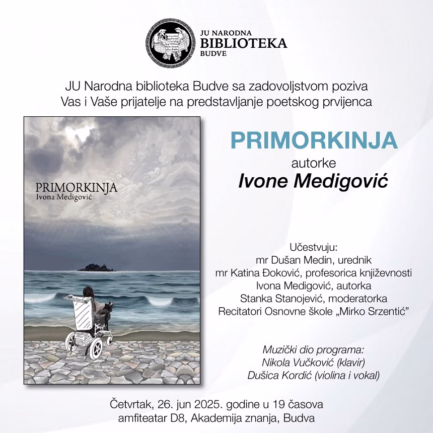 Predstavljanje poetskog prvijenca „Primorkinja“ autorke Ivone Medigović u Budvi