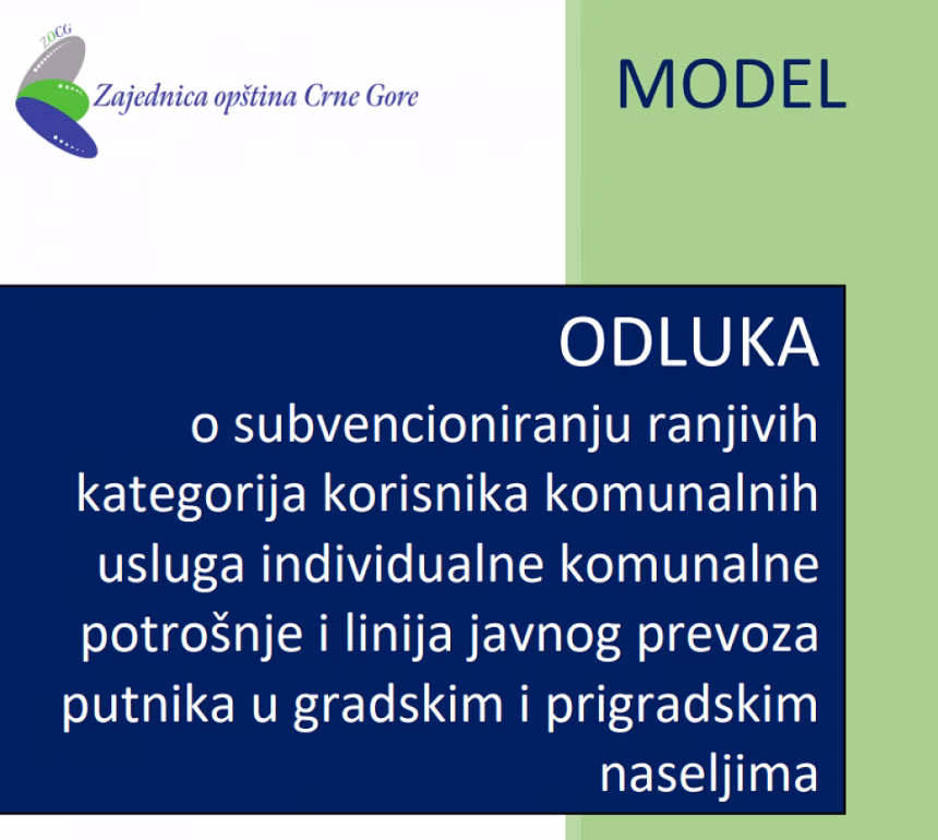 Donijeti odluke o subvencioniranju ranjivih kategorija korisnika komunalnih usluga