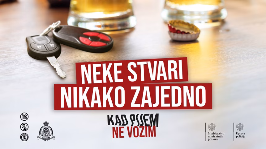 Počela kampanja “Kad pijem ne vozim”: Fokus na mlade vozače i bezbjednost u saobraćaju