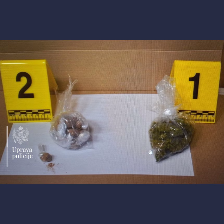 Budvanin odbacio heroin i marihuanu, pa prijetio policiji i pobjegao