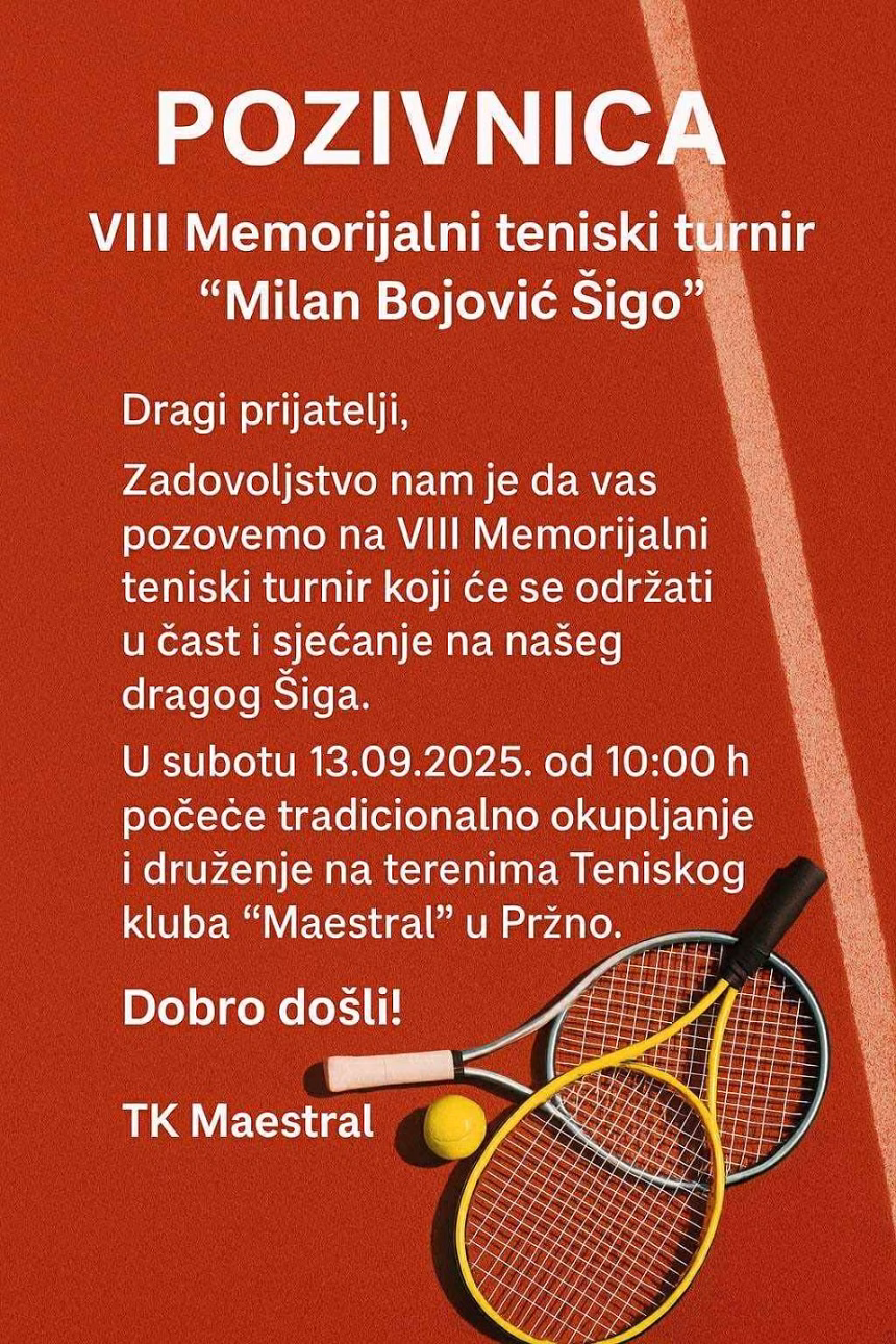 Osmi memorijalni turnir u čast Milana Bojovića - Šiga
