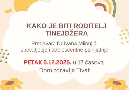 Zanimljiva radionica za roditelje tinejdžera danas u Tivtu 