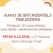 Zanimljiva radionica za roditelje tinejdžera danas u Tivtu 