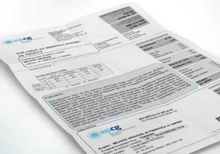 Prosječan novembarski račun 36,35 EUR