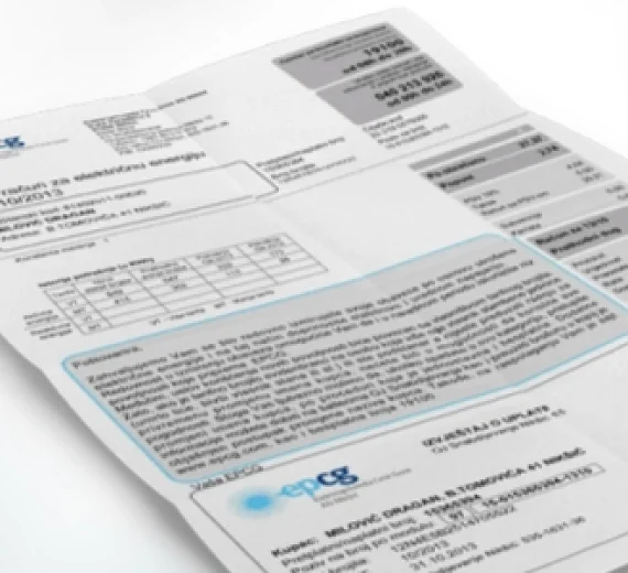 Prosječan novembarski račun 36,35 EUR