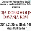 Akcija dobrovoljnog davanja krvi u Budvi 20. decembra
