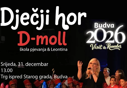 Novogodišnja pop-rock čarolija u Budvi uz dječiji hor „D - moll“ i Leontinu Vukomanović