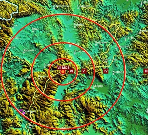 Zemljotres od 4,9 Rihtera pogodio Sjevernu Makedoniju