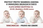 Danas protest ispred Skupštine zbog obavezne vakcinacije predškolaca