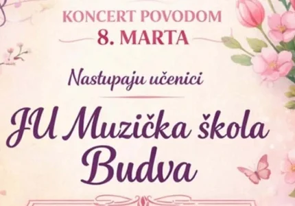Danas koncert učenika Muzičke škole Budva 
