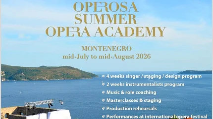 Međunarodni operski talenti stižu u Crnu Goru, Operosa pokreće ljetnju akademiju na Cetinju