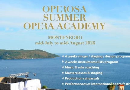 Međunarodni operski talenti stižu u Crnu Goru, Operosa pokreće ljetnju akademiju na Cetinju