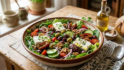 Salata sa urmama, maslinama i feta sirom